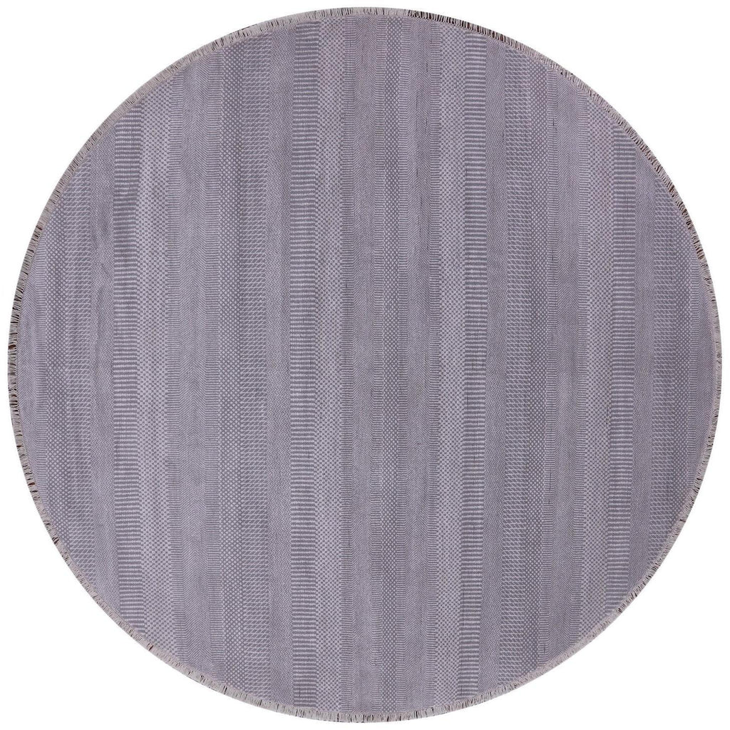 Round Gabbeh Savannah Grass Hand Knotted Wool & Silk Area Rug - Manhattan Rugs