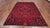 Red 7' 6" X 10' 9" Vintage Persian Heriz Serapi Handmade Wool Rug - Q25084