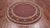 Red 8' Round Signed Persian Tabriz Hand-Knotted Wool Rug - Q25227
