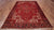 Red 7' 9" X 10' 11" Vintage Persian Heriz Serapi Hand-Knotted Wool Rug - Q25078