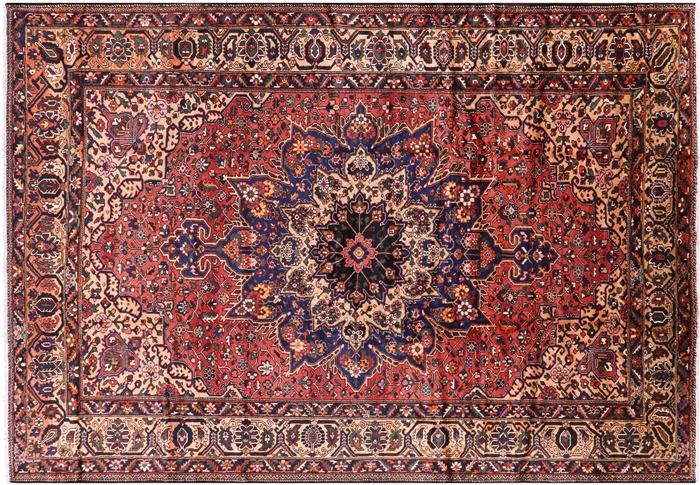 10x15 Red Isfahan Hand Knotted Persian Wool Rug 